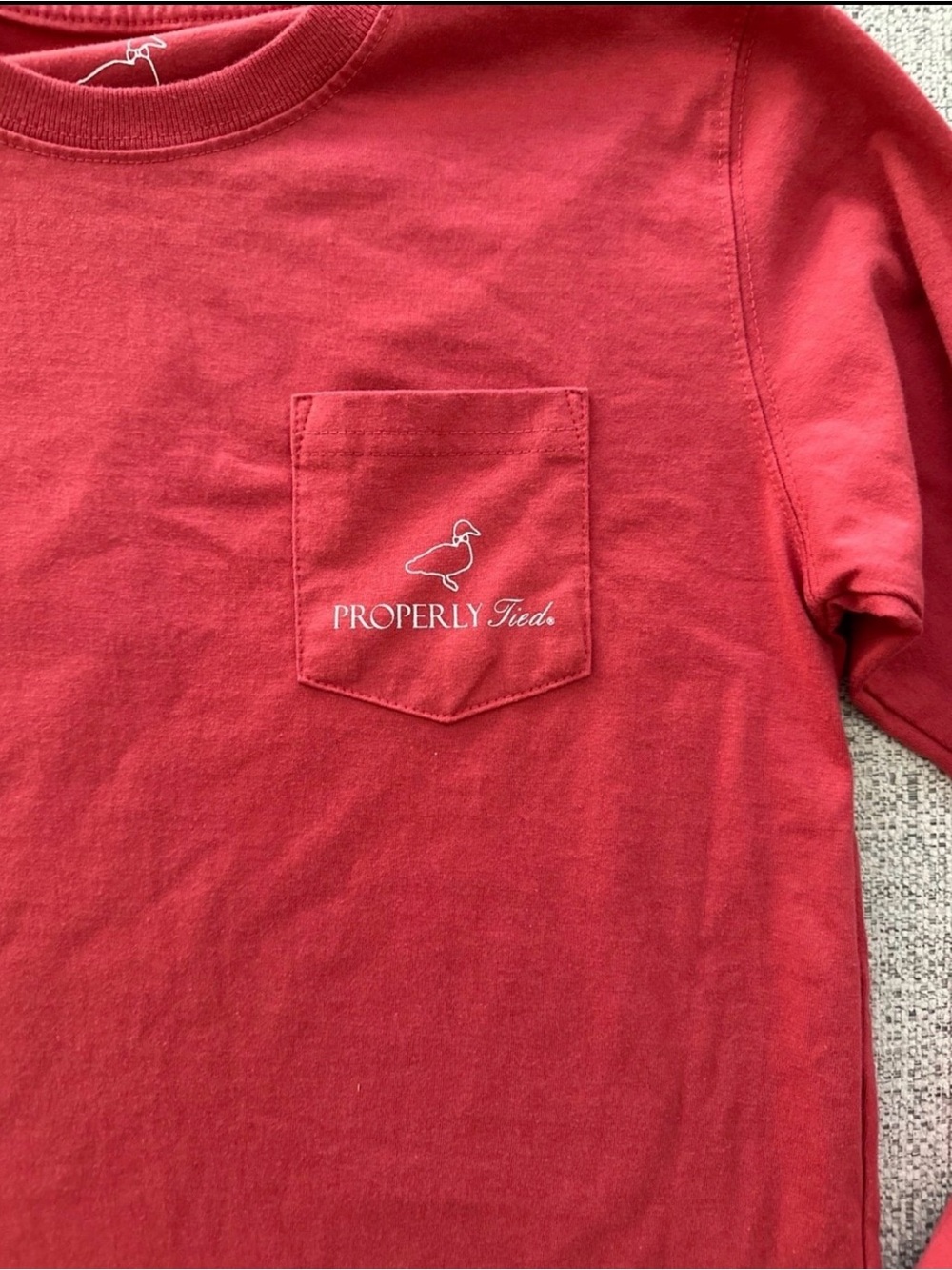 Properly Tied Kids Long-Sleeve Red Graphic Tee - Picture 3 of 4